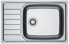 Мийка кухонна Franke Spark, нерж.сталь, прямокутник, з крилом, 780х500х160мм, чаша - 1, врізна, оборотна, SKL 611-78 XL, нерж декор