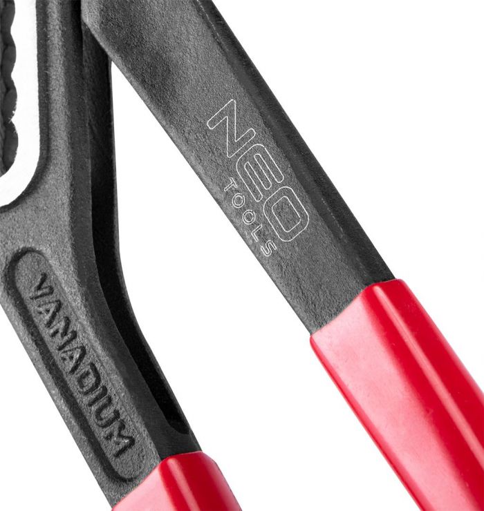 Кліщі переставні Neo Tools, 45°, робочий діапазон 0-45мм, 300мм