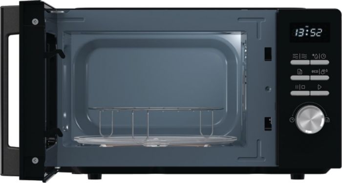 Мікрохвильова піч Gorenje, 20л, електр. керув., 800Вт, гриль, дисплей, 11 програм, чорний
