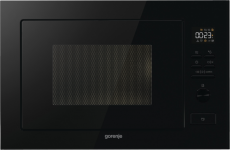 Мікрохвильова піч Gorenje вбудовувана, 25л, електр. управл., 900Вт, гриль, дисплей, чорний