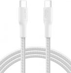 Кабель Belkin USB-C > USB-C заряджання/синхронізації 240Вт PD, 2м, плетений, білий