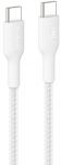 Кабель Belkin USB-C > USB-C заряджання/синхронізації 240Вт PD, 1м, плетений, білий