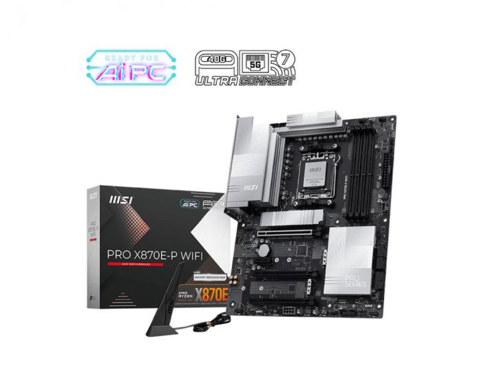 Материнcька плата MSI PRO X870E-P WIFI sAM5 X870E 4xDDR5 M.2 HDMI WiFi BT ATX
