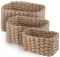 Набір кошиків плетених для зберігання Ardesto Prestigio (3.3/2.2/1.4л), 3 предмети, паперовий шпагат, бежевий