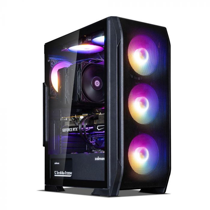 Корпус Zalman N7PLUSV2 з БЖ ZM700-LX3  1xUSB3.0, 2xUSB2.0, 6x120мм Rainbow RGB, 1x120мм, VGA 340мм, LCS ready, TG Side Window, ATX, чорний