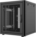 Шафа MIRSAN 19", 20U, GTN, перфоровані двері, 600x600 мм, максимально 1000 кг, чорна