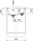 Мийка кухонна Franke Maris, фраграніт, прямокутник, без крила, 553х433х200мм, чаша - 1.5, під стільницю, MRG 160, сірий камінь