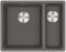 Мийка кухонна Franke Maris, фраграніт, прямокутник, без крила, 553х433х200мм, чаша - 1.5, під стільницю, MRG 160, сірий камінь