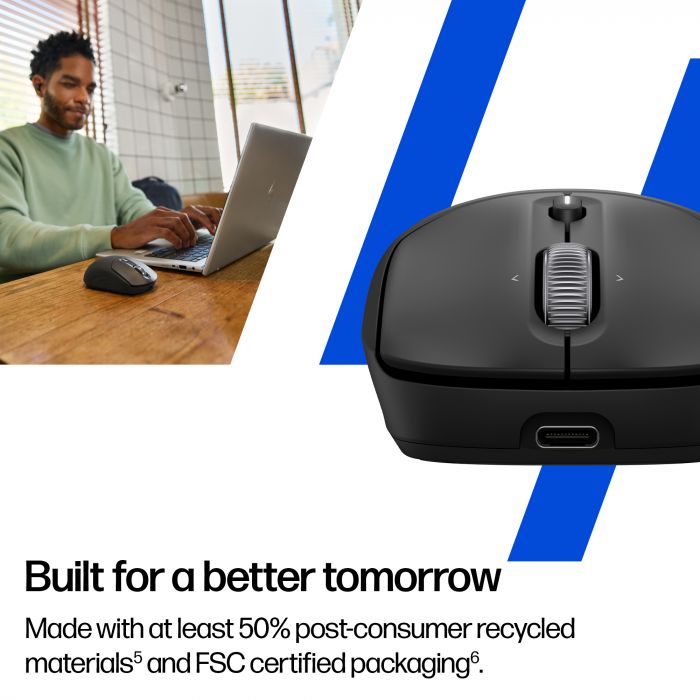 Миша HP 700 Rechargeable, WL/BT, чорний
