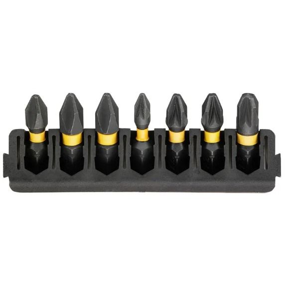 Біти DeWalt FlexTorq 25 мм Рh1 Рh2 Pz1 Pz2 Pz3 набір 7шт