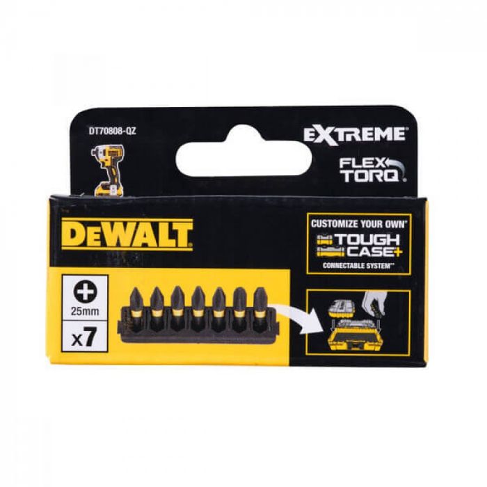 Біти DeWalt FlexTorq 25 мм Рh1 Рh2 Рh3 набір 7шт