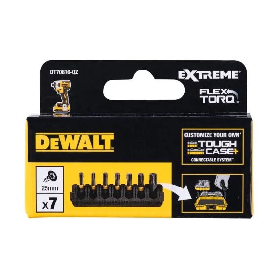 Біти DeWalt FlexTorq 25 мм Т15 Т20 Т25 Т30 Т40 набір 7шт