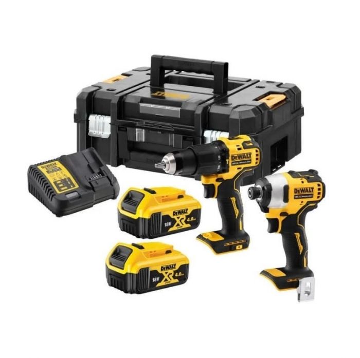 Набір із двох акумуляторних інструментів DeWalt безщіткових дриль-шурупокрут DCD709 шурупокрут ударний DCF809 акб 2х4А·год ЗП кейс 6.5кг