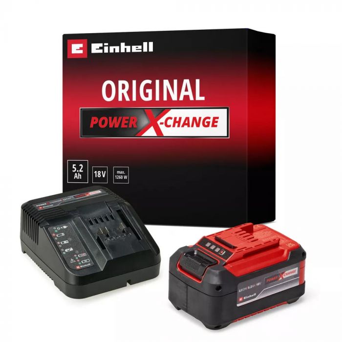 Набір акумулятора та зарядного пристрою Einhell Starter Kit PXC 18В 1х5.2А·год 0.89кг