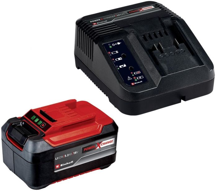 Набір акумулятора та зарядного пристрою Einhell Starter Kit PXC 18В 1х5.2А·год 0.89кг
