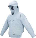 Куртка акумуляторна Makita LXT/CXT, 10.8-18В, з вентиляцією, поліестер, розміт L, білий, 0.41кг Куртка акумуляторна Makita LXT/CXT, 10.8-18В, з вентиляцією, поліестер, розміт L, білий, 0.41кг