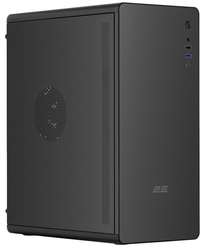 Корпус 2E Credo V500B-400 з БЖ 2E ATX400, 1xUSB3.0, 1х USB 2.0, 1xUSB Type-C, 1x120мм, VGA 310мм, ATX, чорний