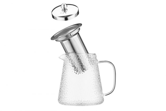 Заварник Ardesto Gemini 950мл, боросилікатне скло, нержавіюча сталь, прозорий Заварник Ardesto Gemini 950мл, боросилікатне скло, нержавіюча сталь, прозорий