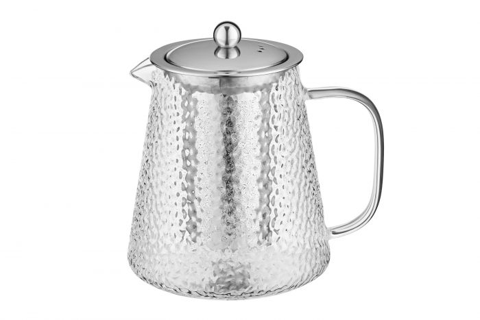 Заварник Ardesto Gemini 950мл, боросилікатне скло, нержавіюча сталь, прозорий Заварник Ardesto Gemini 950мл, боросилікатне скло, нержавіюча сталь, прозорий