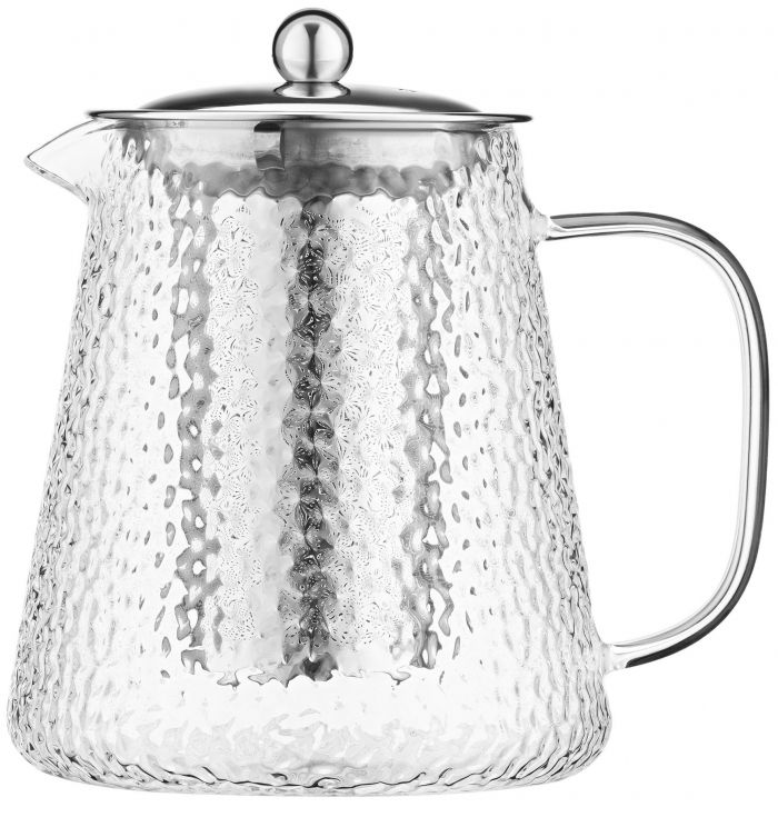 Заварник Ardesto Gemini 950мл, боросилікатне скло, нержавіюча сталь, прозорий Заварник Ardesto Gemini 950мл, боросилікатне скло, нержавіюча сталь, прозорий