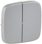 Клавіша 2-клавішного вимикача Legrand Valena ALLURE, IN*MATIC, алюміній