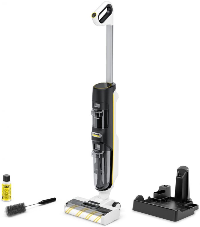 Пилосос Karcher безпровідний FCV 4, 180Вт, конт пил -0.45л, вода -0.75л, автон. робота до 45хв, вага-4.1кг, білий