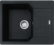 Мийка кухонна Franke Urban, фраграніт, прямокутник, з крилом, 620х500х220мм, чаша - 1, врізна, оборотна, UBG 611-62, онікс