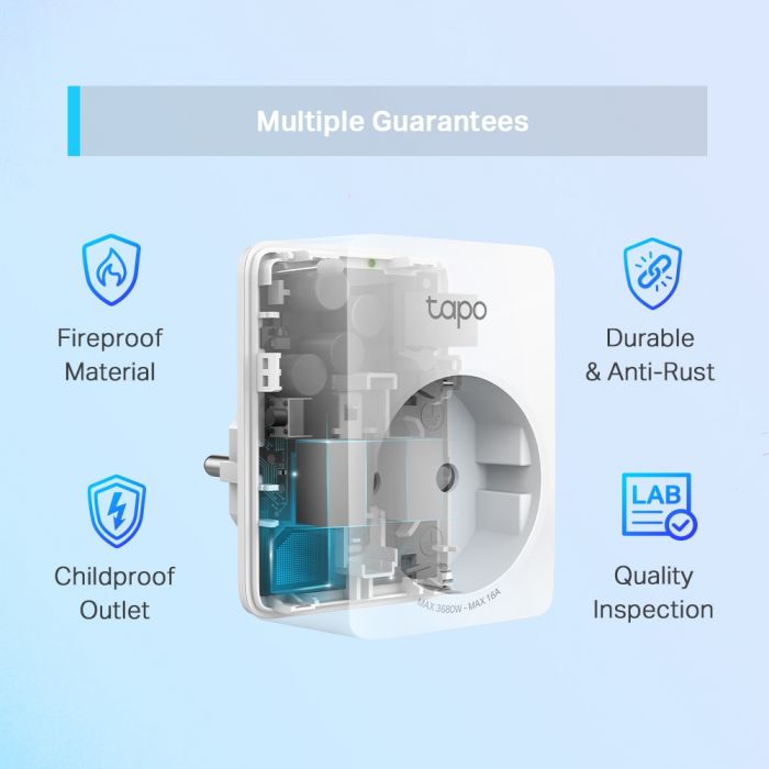 Смарт-розетка TP-LINK Tapo P110 N300 16A 2 мод