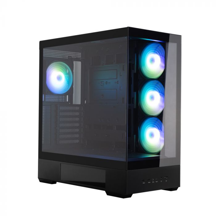 Корпус Zalman P40 DS без БЖ, 2xUSB3.0, 1x Type C, 3x120мм ARGB Reverse,  1x120мм ARGB, VGA 420мм, LCS ready, TG Side/Front Panel, Display, ATX, чорний