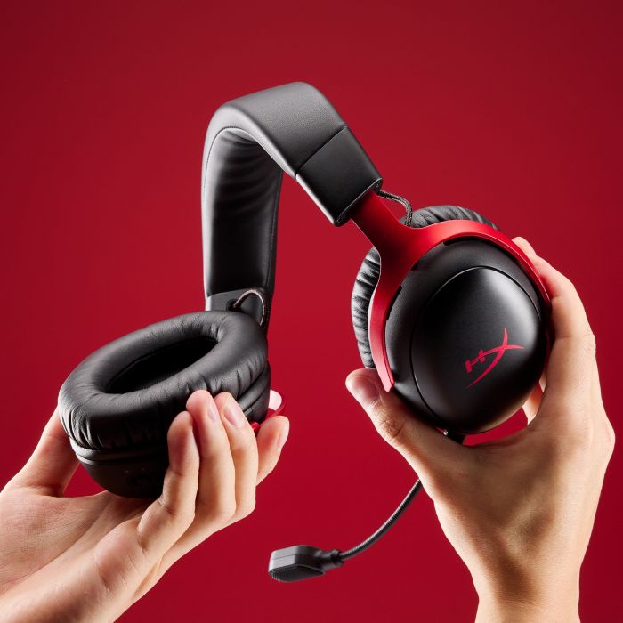 Гарнітура ігрова HyperX Cloud III S, WL/USB-A/USB-C, чорно-червоний