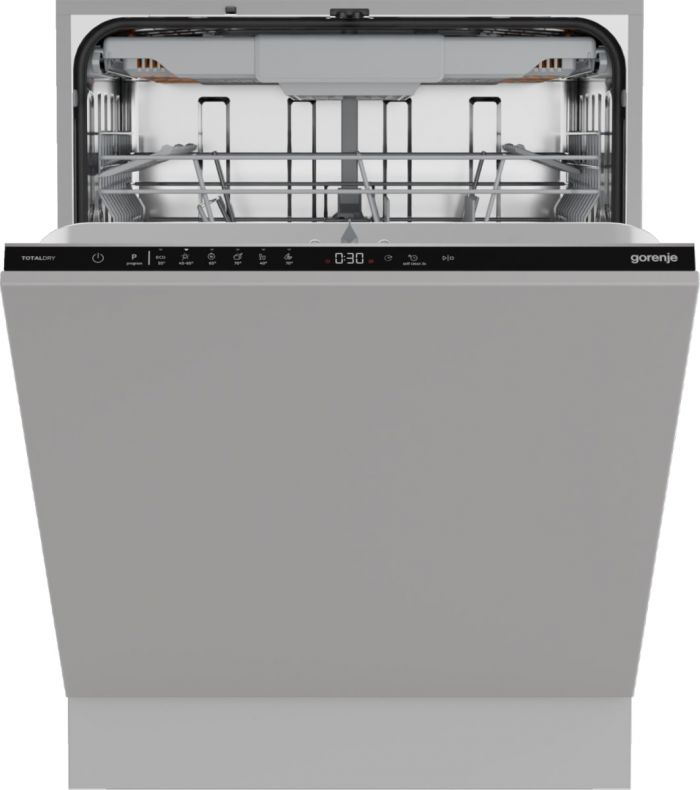 Посудомийна машина Gorenje вбудовувана, 16компл., A++, 60см, AquaStop, автоматичне відчинення, сенсорн.упр, 3и кошики, білий