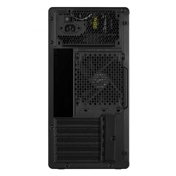 Корпус 2E Credo V285B-400 з БЖ 2E ATX400, 1xUSB3.0, 1х USB 2.0, 1xUSB Type-C, 1x120мм, VGA 300мм, mATX, чорний
