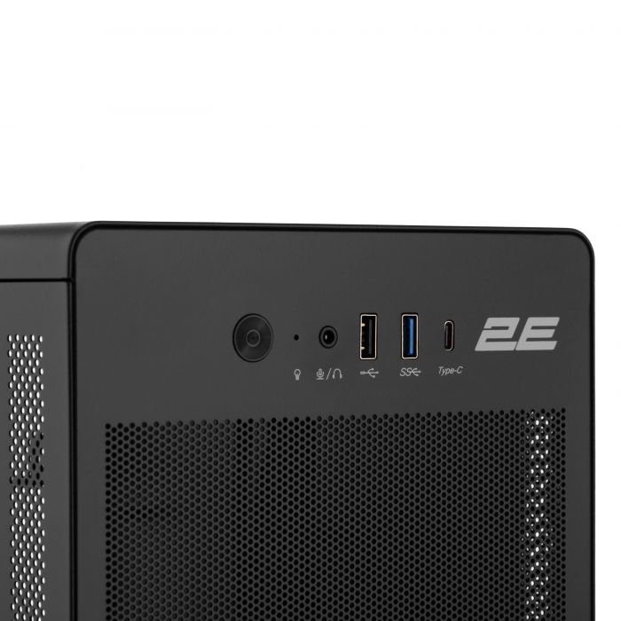 Корпус 2E Credo V285B-400 з БЖ 2E ATX400, 1xUSB3.0, 1х USB 2.0, 1xUSB Type-C, 1x120мм, VGA 300мм, mATX, чорний