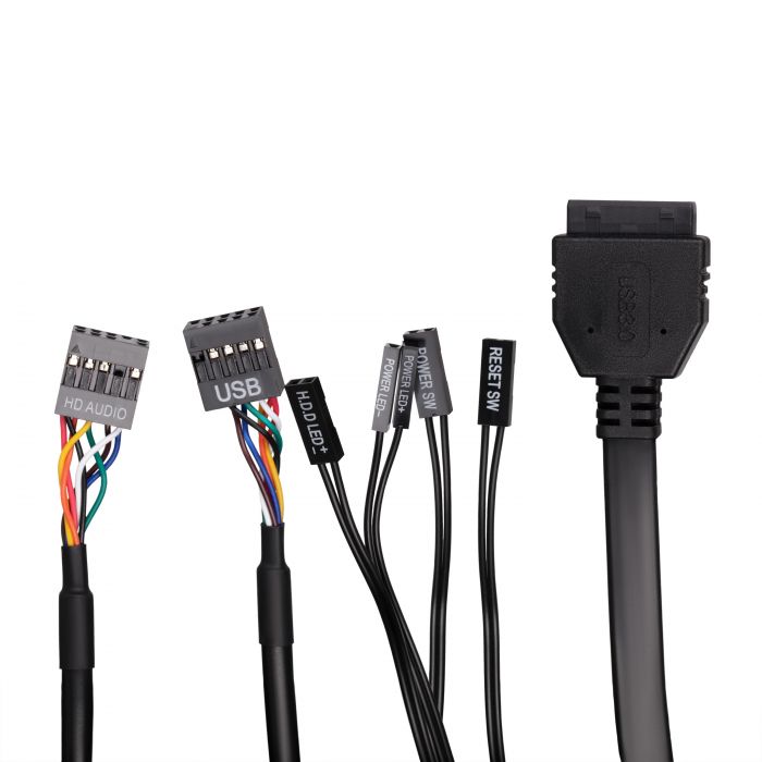 Корпус 2E Credo V500B-400 з БЖ 2E ATX400, 1xUSB3.0, 1х USB 2.0, 1xUSB Type-C, 1x120мм, VGA 310мм, ATX, чорний