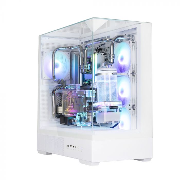 Корпус Zalman P40 Prism Plus без БЖ, 2xUSB3.0, 1x Type C, 3x120мм ARGB Reverse,  1x120мм ARGB, VGA 420мм, LCS ready, TG TG Side/Front/Top Panel, ATX, білий