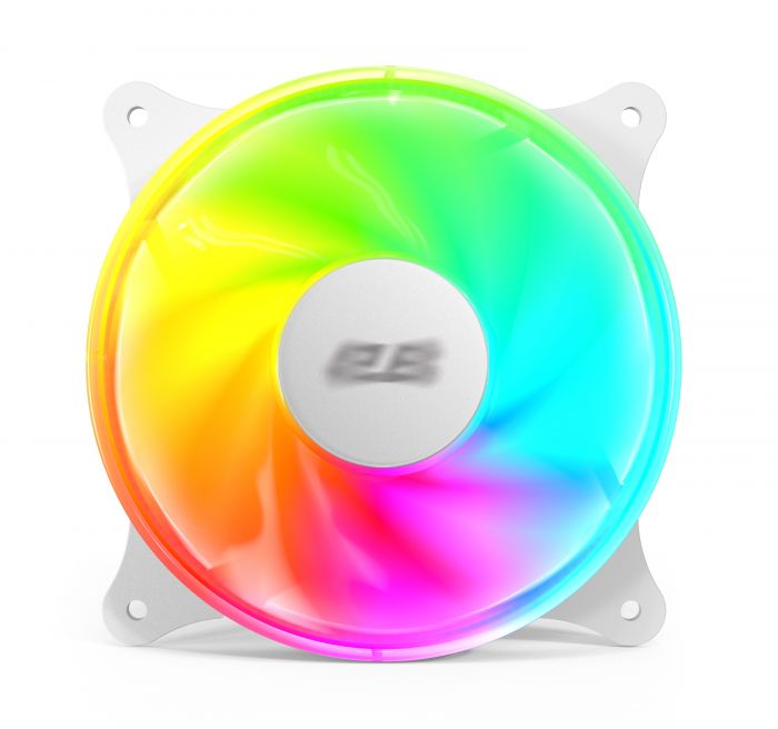 Корпусний вентилятор 2E GAMING Air Cool ACF120VRW-ARGB 120мм, 1200rpm, 4pin, 23dBa, reversed, чбілий