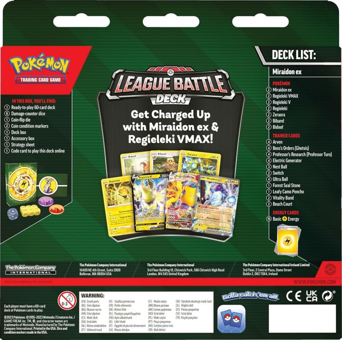 Колекційна карткова гра Pokemon: Miraidon ex League Battle Deck