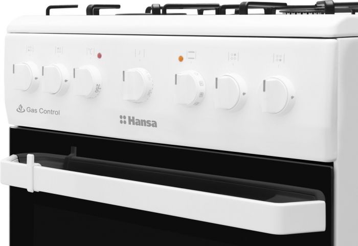 Плита комбінована Hansa, 50х60см, 62л, емаль, газ контр., білий