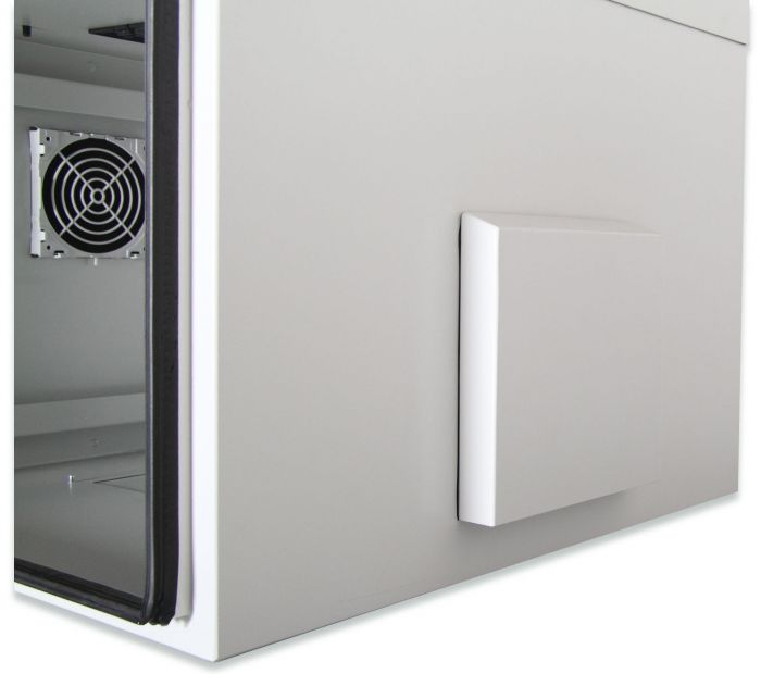 Шафа DIGITUS 19", 12U, вулична, металеві двері, 600x600 мм, 100кг максимально, IP55, сіра