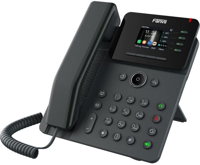 Телефон IP Fanvil V61G 2xGE LAN, 4 SIP line, SW Linux, PoE, 2.4" кольоровий дисплей