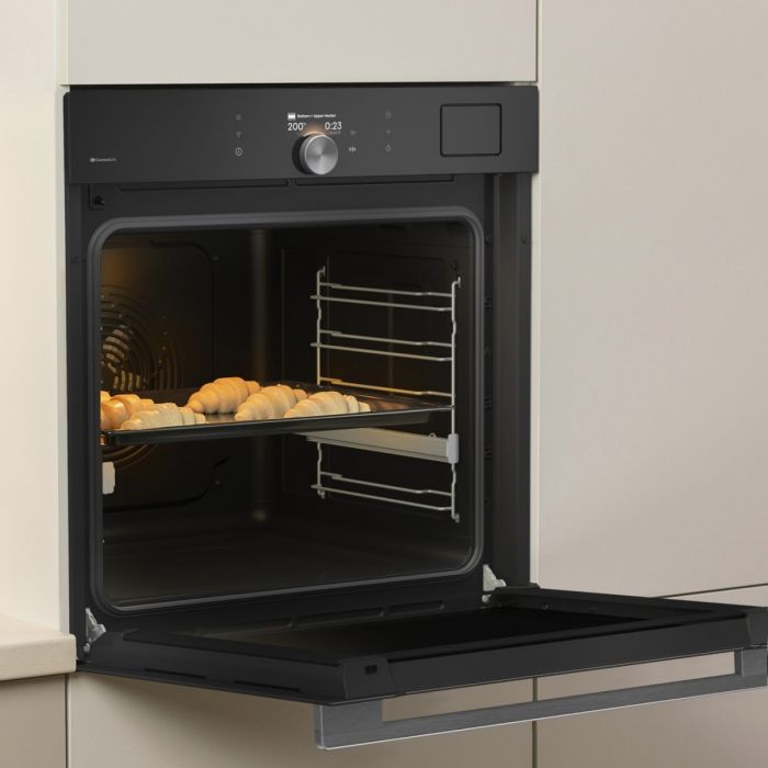 Духова шафа Gorenje електрична, 77л, A+, Wi-Fi, пароварка, дисплей, конвекція, готув. на різн рівнях, чорний