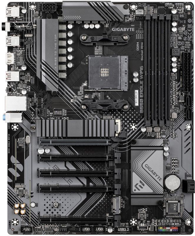 Материнська плата GIGABYTE B550 EAGLE WIFI6 sAM4 B550 4xDDR4 M.2 Wi-Fi BT HDMI ATX