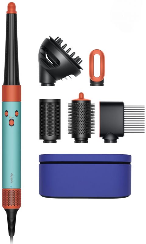 Стайлер Dyson Airwrap I.D. HS08 Curly/Coily Ceramic Patina/Topaz, 1300Вт, темп.режимів-3, D -30,40mm, насадок-6, кейс, кераміка, блакитно-мідний