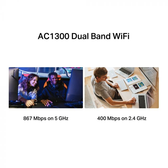 Адаптер WiFi MERCUSYS MA30H AC1300, USB