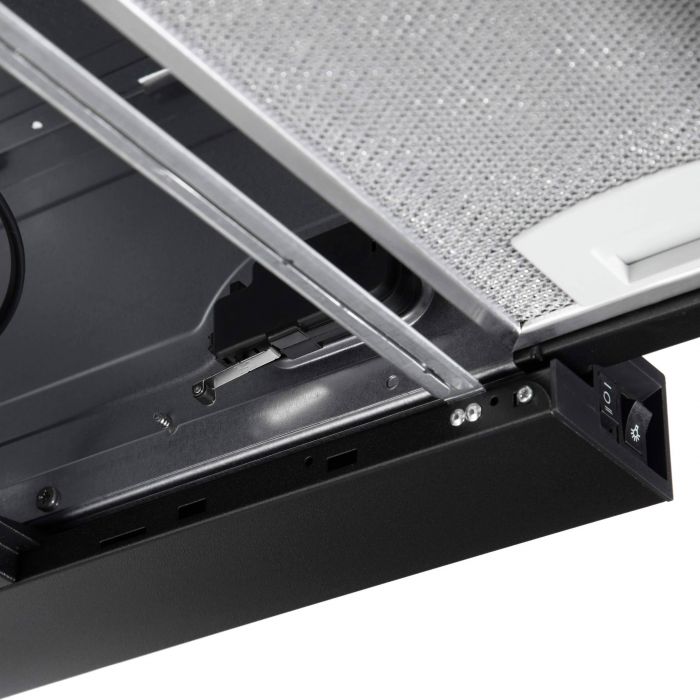 Витяжка ARDESTO телескопічна HT-F700MBL, 60см, 450м3ч, метал, 2х1Вт LED, кнопкове, чорний