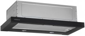 Витяжка ARDESTO телескопічна HT-F700MBL, 60см, 450м3ч, метал, 2х1Вт LED, кнопкове, чорний