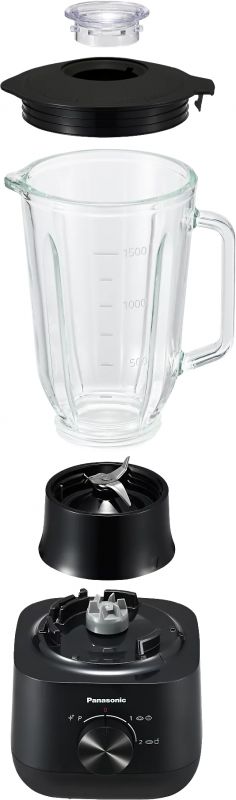 Блендер Panasonic стаціонарний, 450Вт, чаша-2000мл, млин., для спецій, чорний