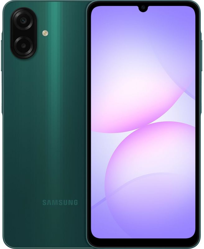 Смартфон Samsung Galaxy A07 (A075) 6.7" 4/128ГБ, 2SIM, 5000мА•год, зелений Смартфон Samsung Galaxy A07 (A075) 6.7" 4/128ГБ, 2SIM, 5000мА•год, зелений