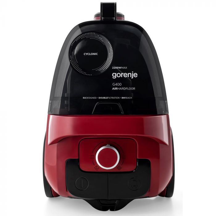 Пилосос Gorenje контейнерний, 800Вт, конт пил -3.3л, HEPA, телескоп трубка, червоний