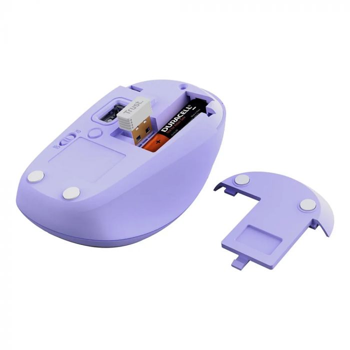 Миша Trust Yvi+ Compact Multi-Device, WL/BT/USB-A, фіолетовий